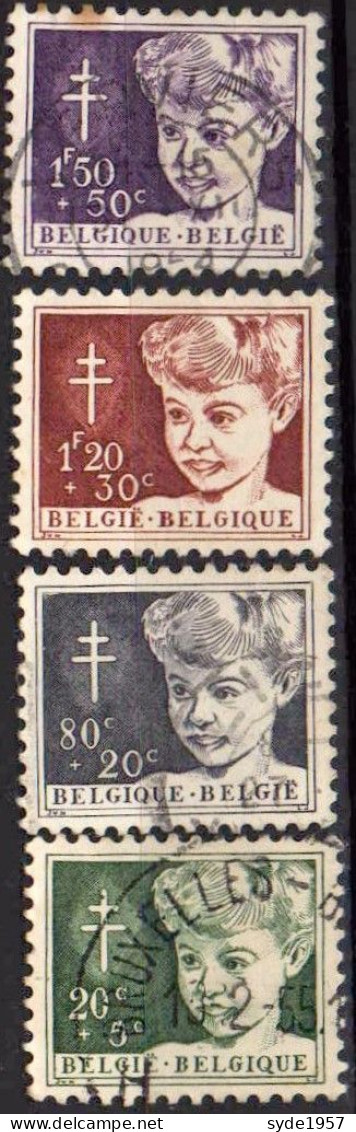 Belgique 1954 Têtes D'enfant COB955 à 958- Oblitérés - Usados