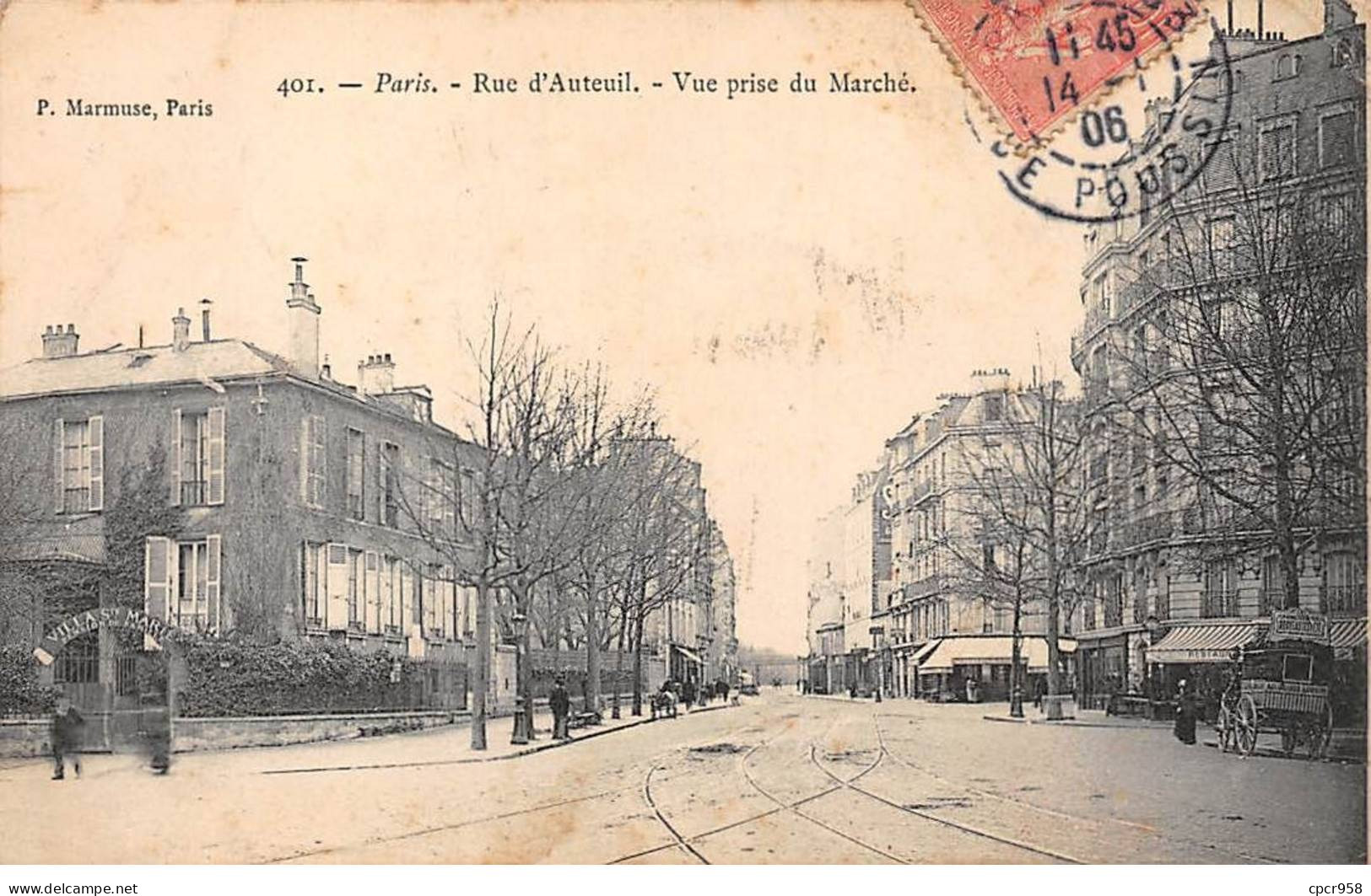 75016 - PARIS - SAN50707 - Rue D'Auteuil - Vue Prise Du Marché - Arrondissement: 16