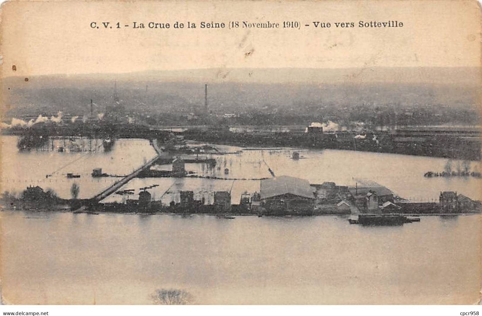 76 - SOTTEVILLE - SAN50742 - La Crue De La Seine - 18 Novembre 1910 - Vue Vers Sotteville - Sotteville Les Rouen