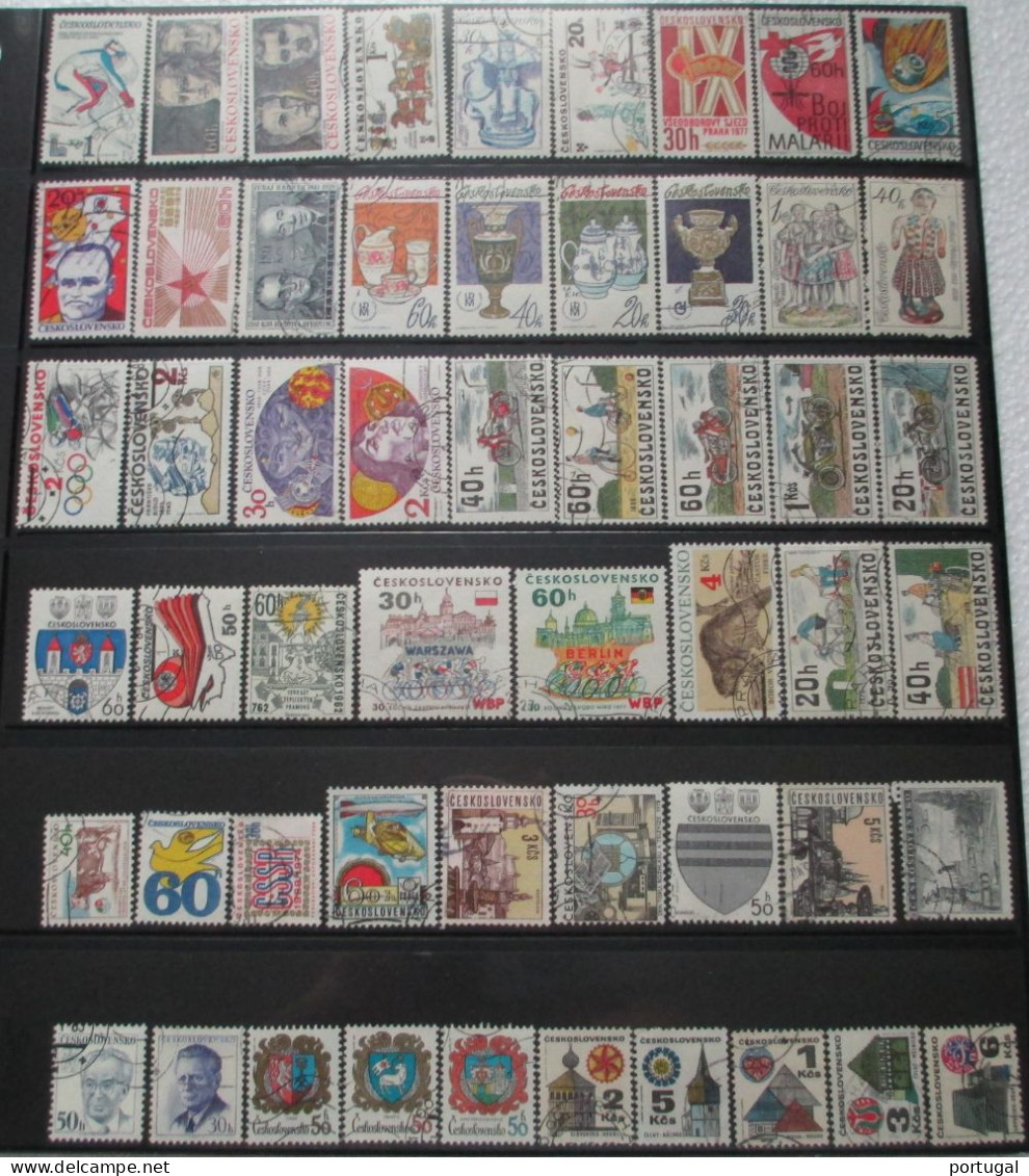 Tchécoslovaquie ( 92 Timbres ) - OBLITERE - Collections, Lots & Séries