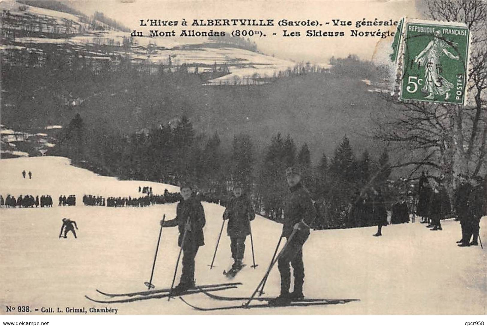 73 - ALBERTVILLE - SAN53201 - L'hiver - Vue Générale Du Mont Allondas - Les Skieurs Norvégiens - Albertville