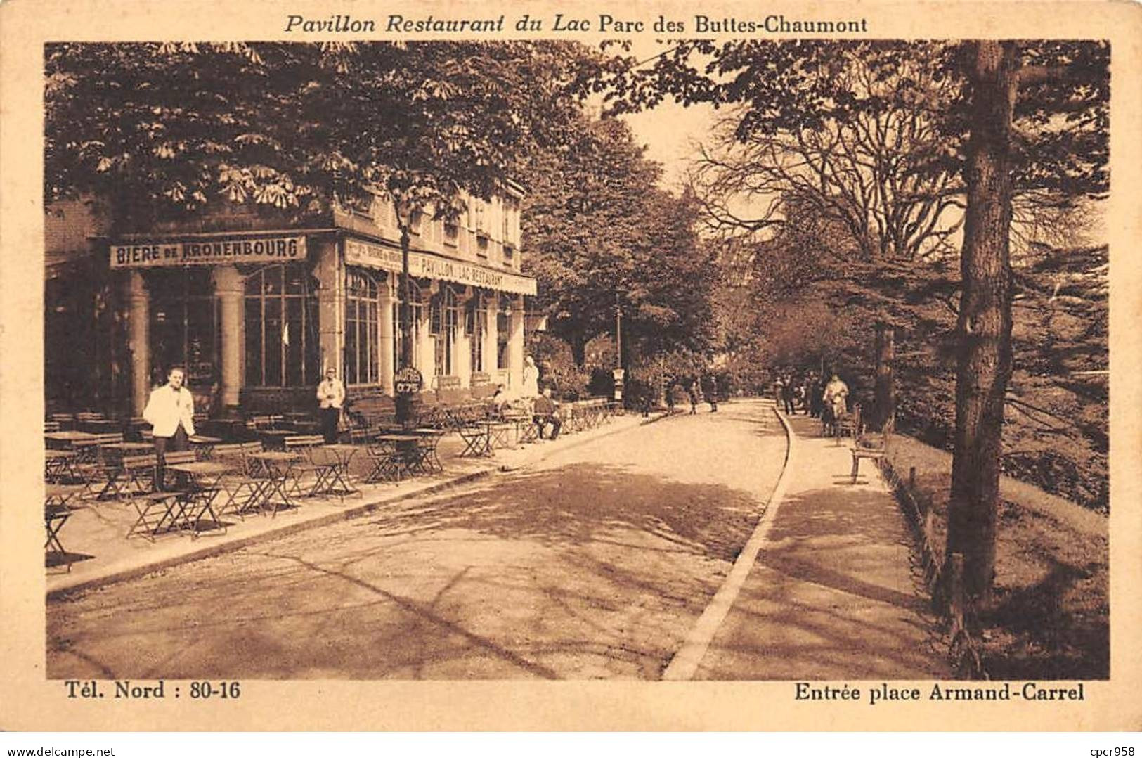 75019 - PARIS - SAN53268 - Pavillon Restaurant Du Lac Des Buttes Chaumont - Entrée Place Armand Carrel - Arrondissement: 19