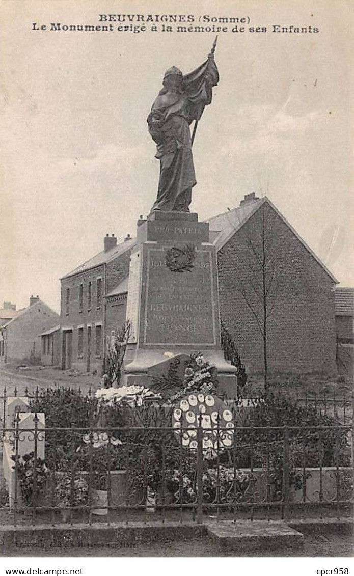 80 - BEUVRAIGNES - SAN53409 - Le Monument érigé à La Mémoire De Ses Enfants - Beuvraignes