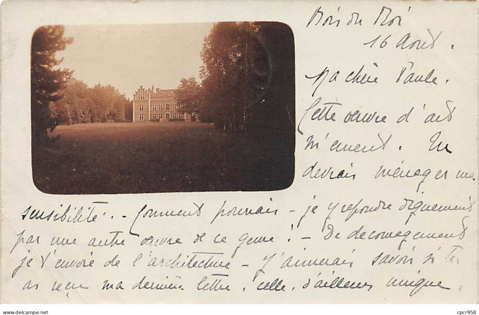 77 - N°84379 - BOIS LE ROI - Belle Maison Avec Un Grand Parc - Carte Photo - Bois Le Roi