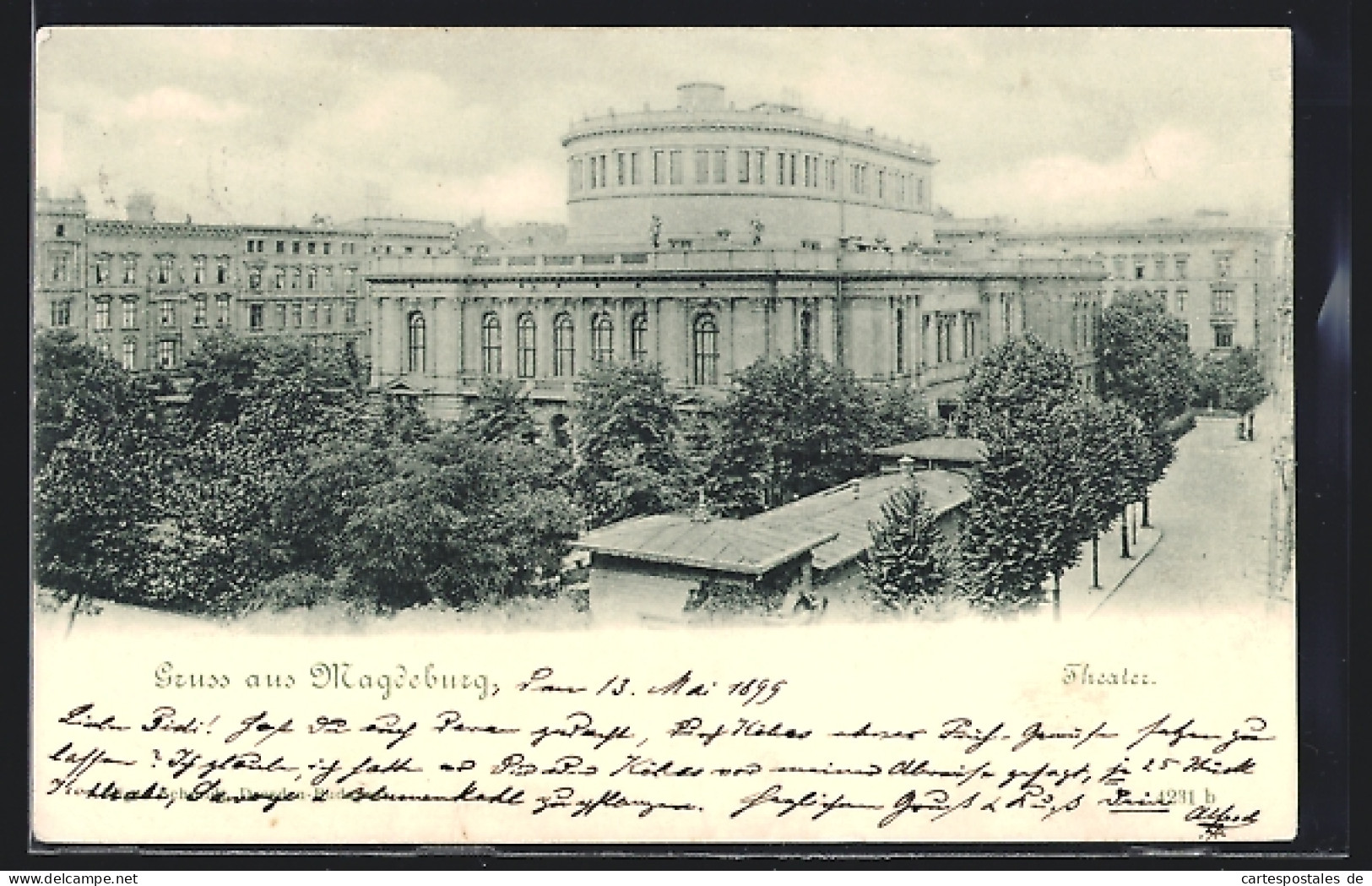 AK Magdeburg, Blick Auf Das Theater  - Theatre