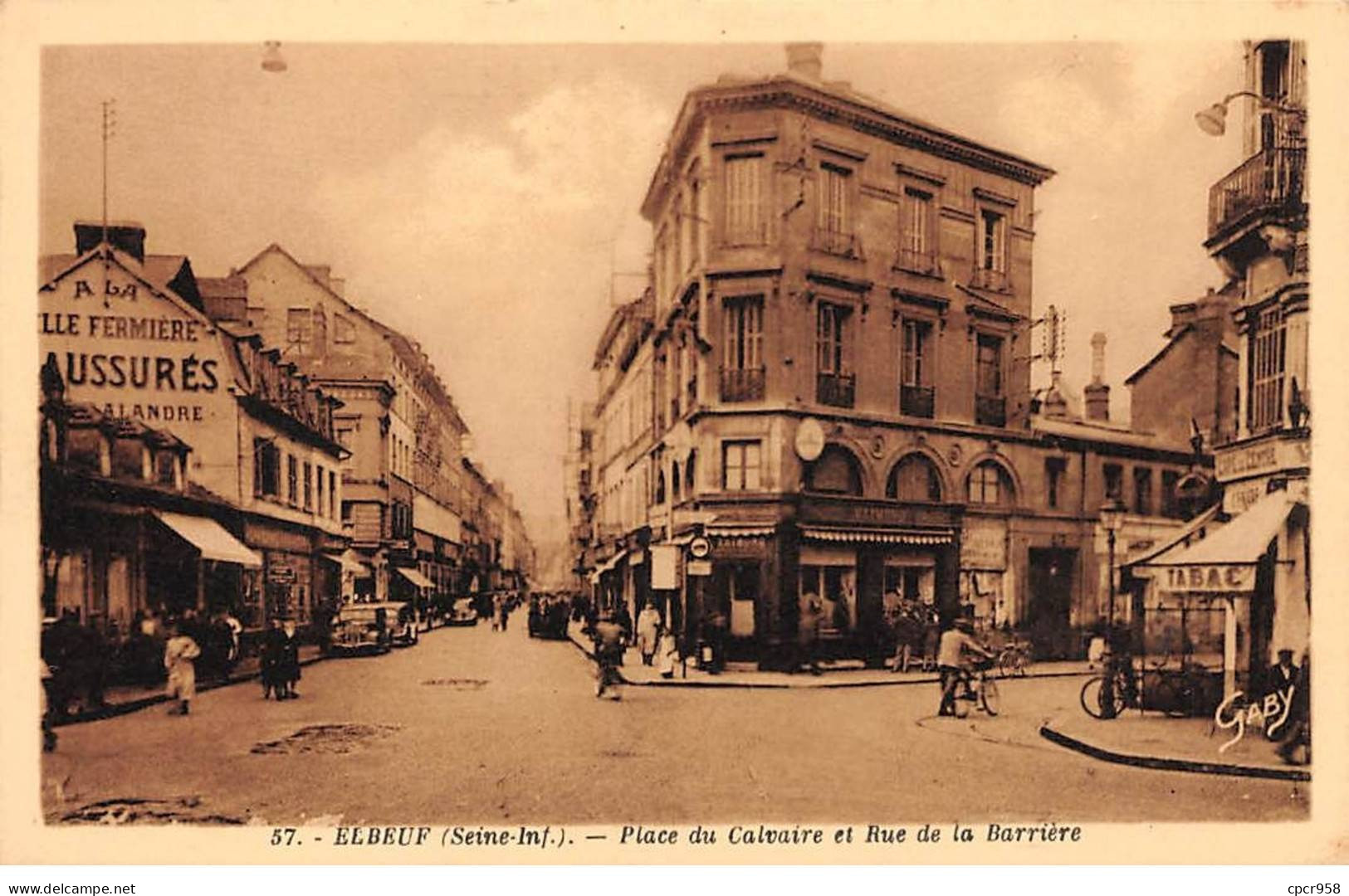 76 - ELBEUF - SAN49370 - Place Du Calvaire Et Rue De La Barrière - Elbeuf