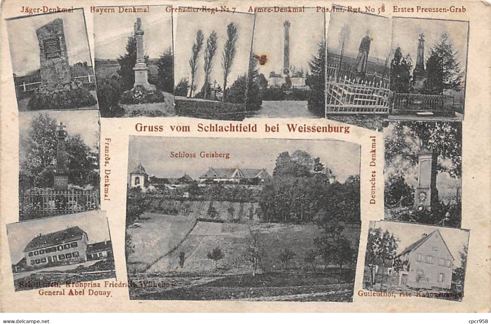 67 - WISSENBOURG - SAN50644 - Guss Vom Schlachtfeld Bei Weissenburg - En L'état - Wissembourg