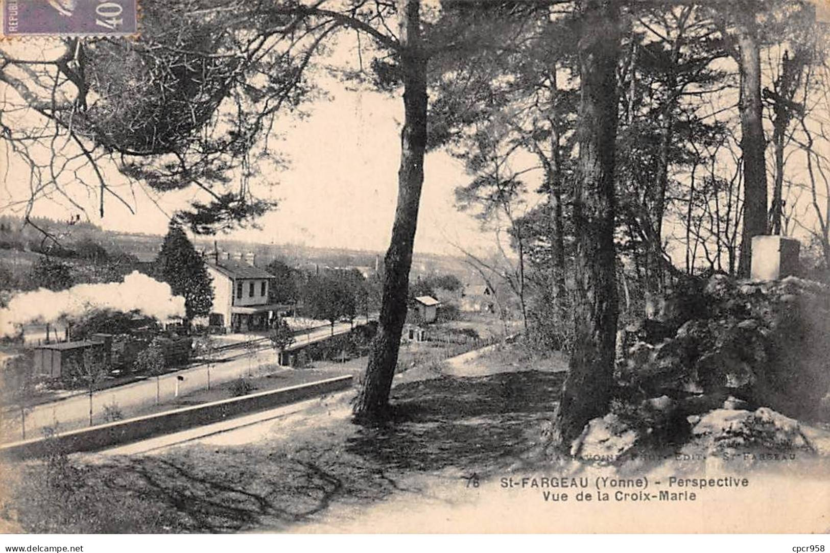 89 - ST FARGEAU - SAN49507 - Perspective - Vue De La Croix Marie - Train - Saint Fargeau