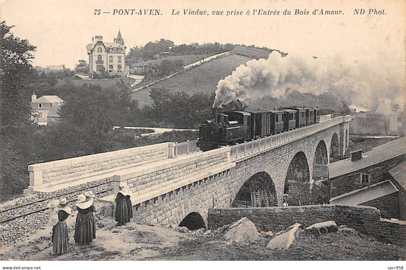 29 - PONT AVEN - SAN55139 - Le Viaduc, Vue Prise à L'Entrée Du Bois D'Amour - Train - Pont Aven