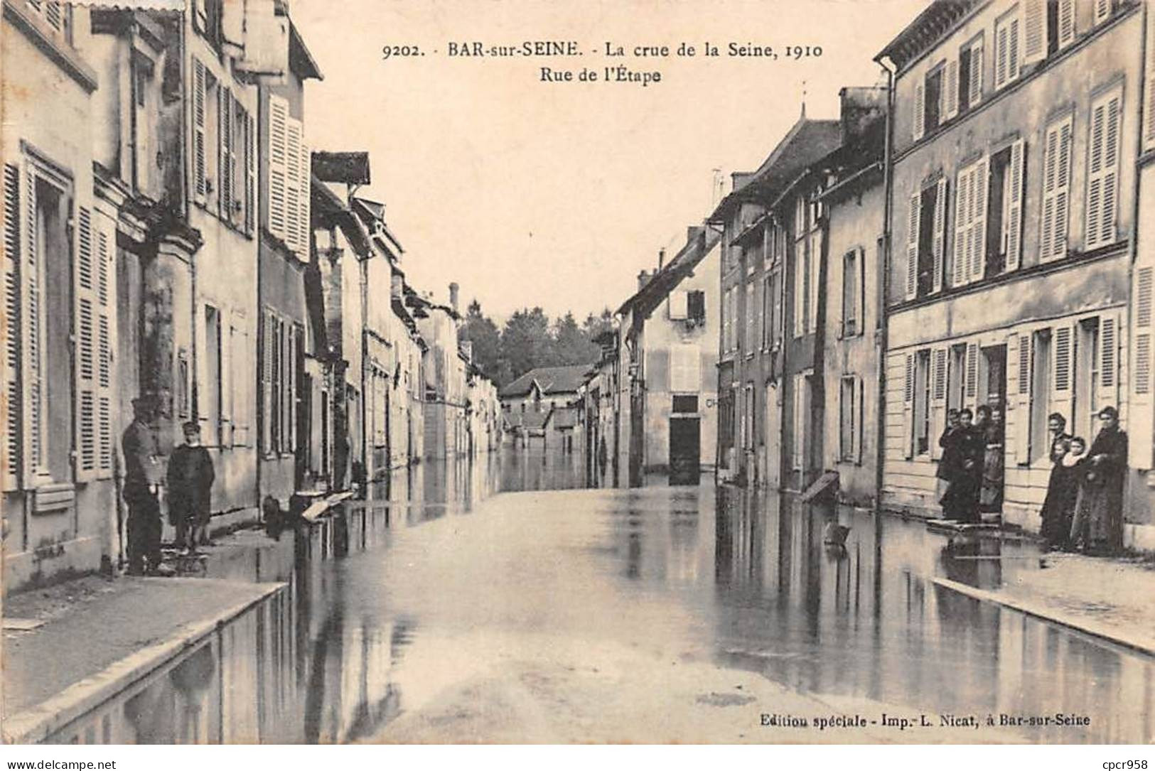 10 - BAR SUR SEINE - SAN56741 - La Crue De La Seine - 1910 - Rue De L'Etape - Bar-sur-Seine