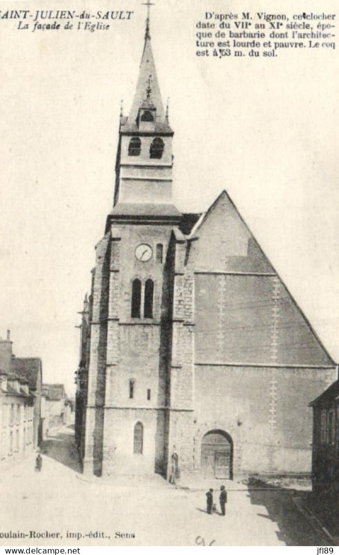 89 - Yonne - Saint-Julien Du Sault - Façade De L'Eglise - 6956 - Saint Julien Du Sault