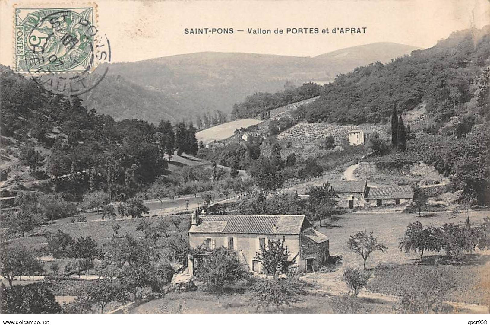 34 - ST PONS - SAN56956 - Vallon De Portes Et D'Aprat - Saint-Pons-de-Mauchiens