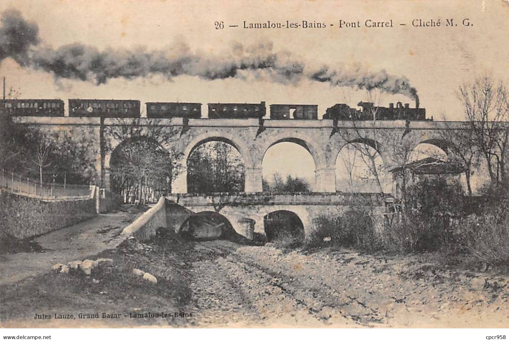 34 - LAMALOU LE HAUT - SAN56985 - Pont Carrel - Train - Lamalou Les Bains