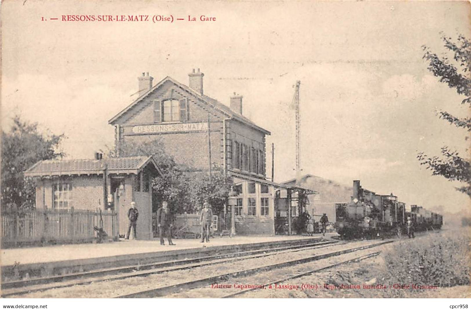 60 - RESSONS SUR LE MATZ - SAN57154 - La Gare - Train - Ressons Sur Matz