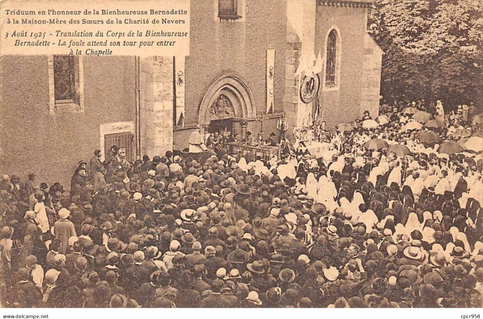 58 - NEVERS - SAN52969 - Triduum En L'honneur De La Bienheureuse Bernadette à La Maison Mère Des SÅurs De La Charité - Nevers