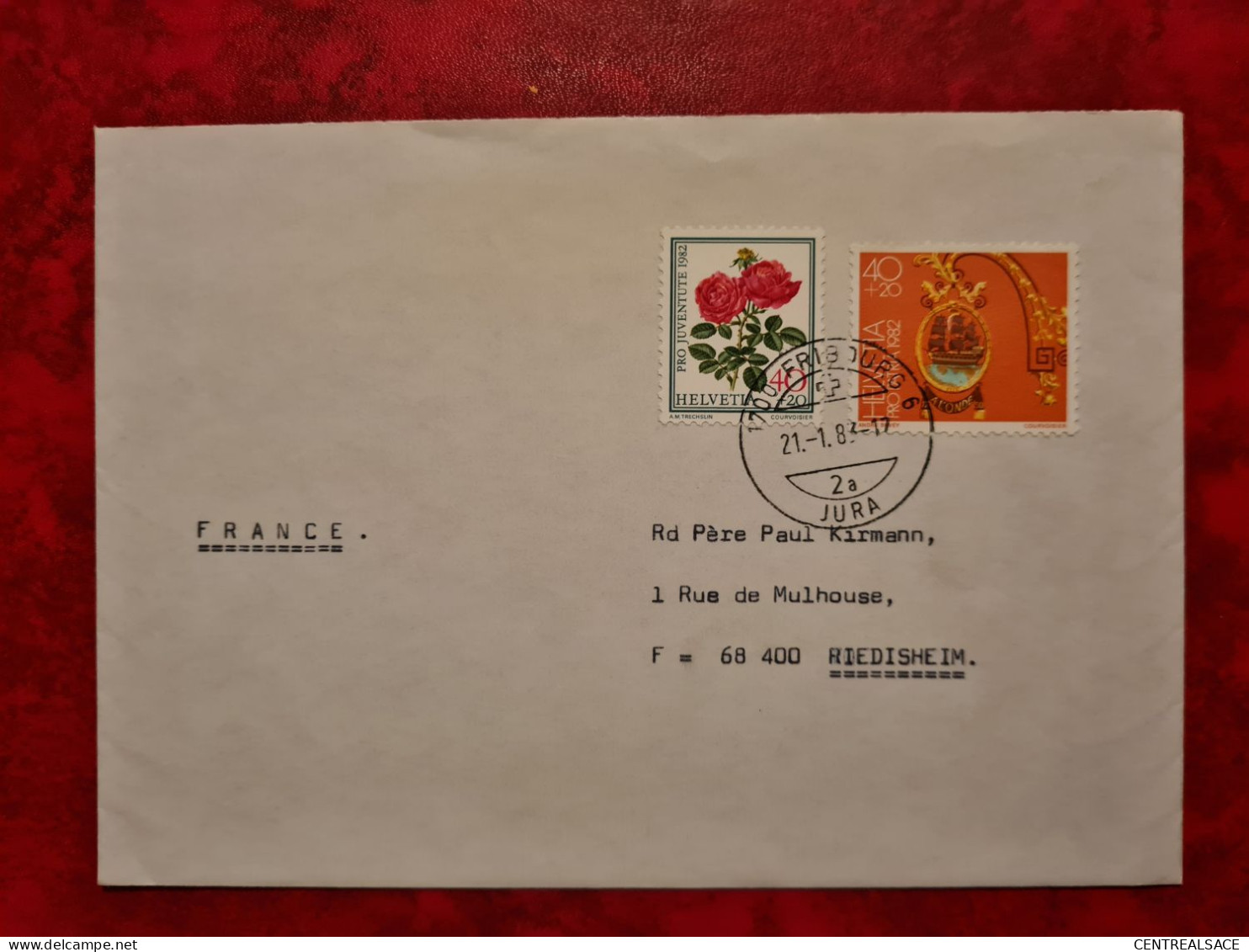 SUISSE LETTRE 1983 FRIBOURG PRO JUVENTUTE POUR RIEDISHEIM - Other & Unclassified