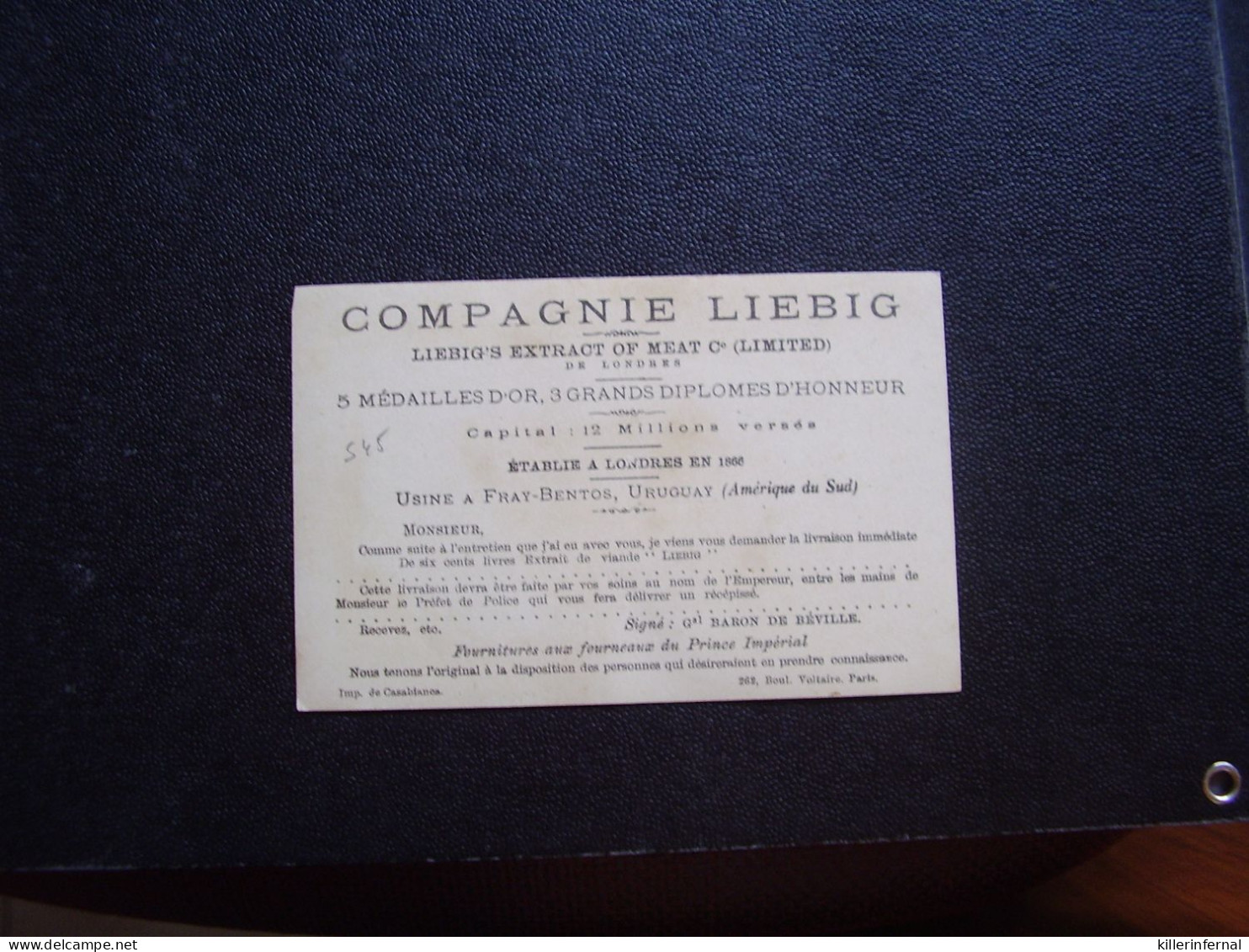 Original Old Card Chromo Liebig S 45 Branche De Fleur Rare - Liebig