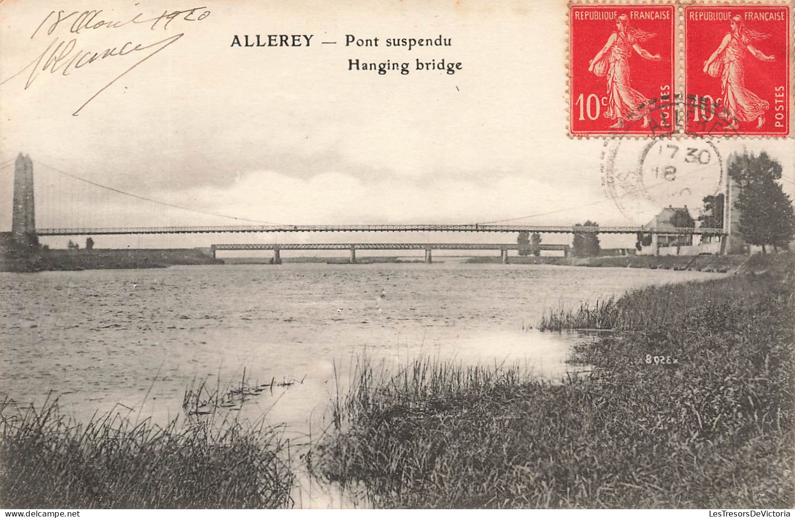 FRANCE - Allerey - Vue Sur Le Pont Suspendu - Hanging Bridge - Vue Générale - Carte Postale Ancienne - Beaune