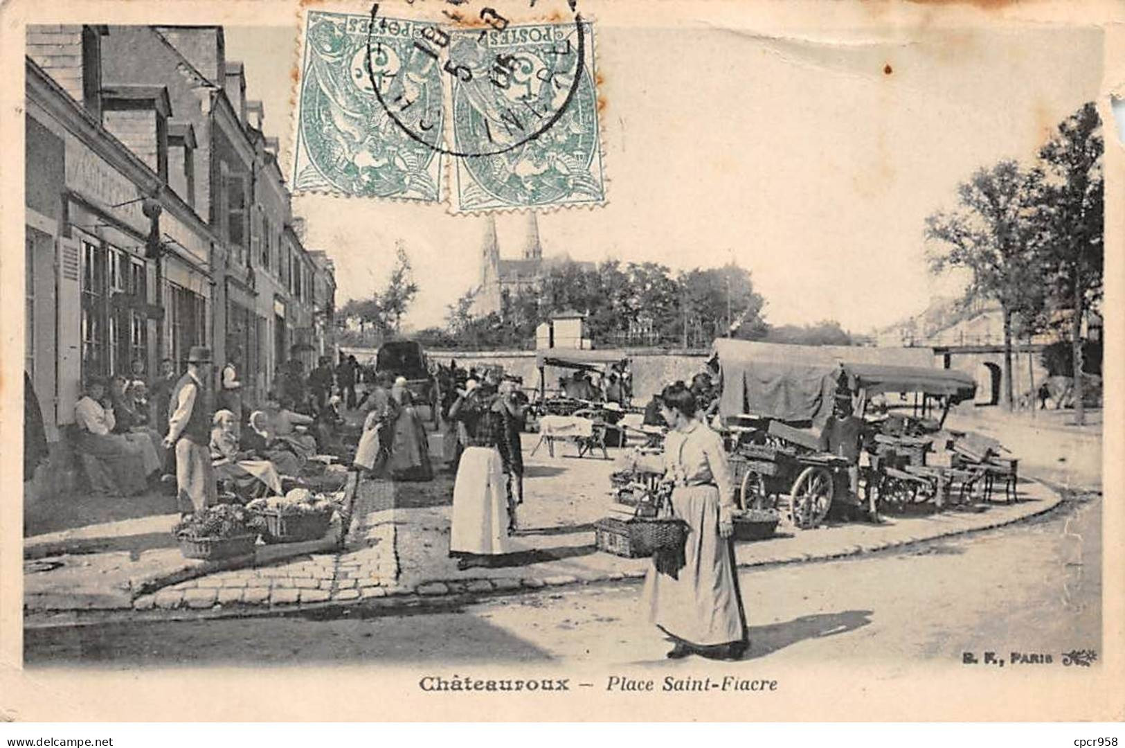 36 - CHATEAUROUX - SAN50412 - Place Saint Fiacre - Marché - En L'état - Chateauroux