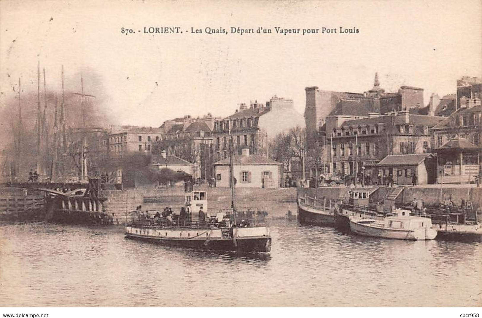 56 - LORIENT - SAN50531 - Les Quais - Départ D'un Vapeur Pour Port Louis - Lorient