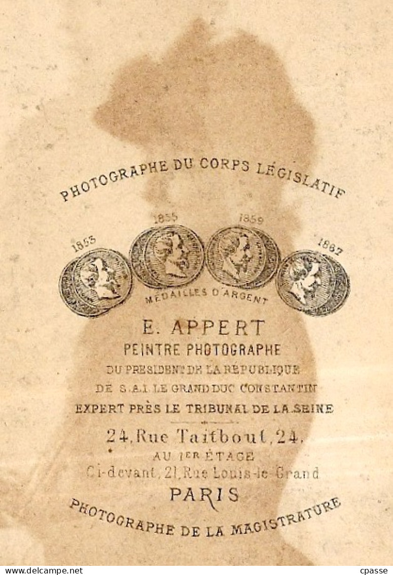 Curiosité PHOTO Photographie CAB Cabinet E. APPERT Rue Taitbout 75009 Paris, Portrait Militaire Décoré, MILITARIA - Oorlog, Militair