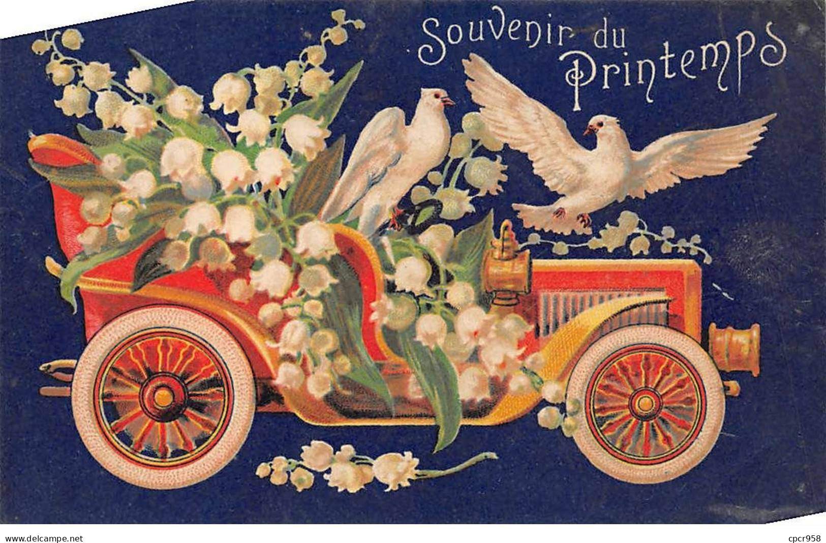 Fantaisie - N°83579 - Souvenir Du Printemps - Colombes Dans Une Voiture Remplie De Muguet - Autres & Non Classés