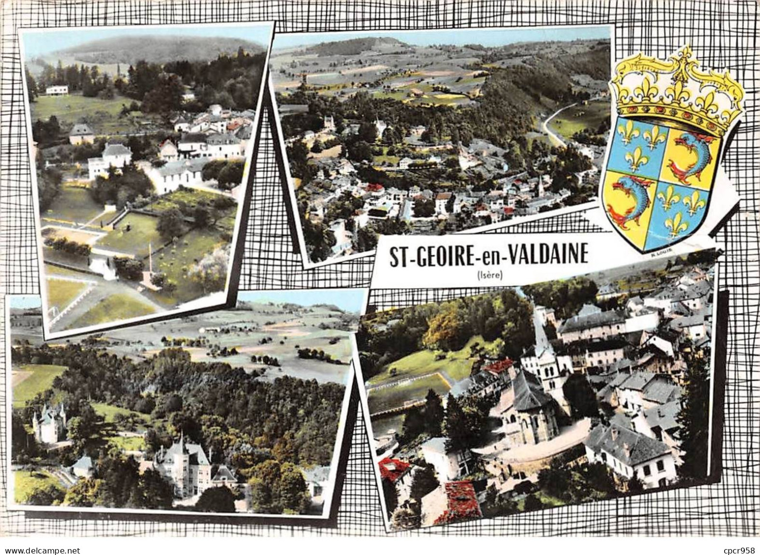 38 . N° Kri10673 . St-geoire-en-valdaine  .multivue .n° Lu 3  . Edition Combier . Sm 10X15 Cm . - Saint-Geoire-en-Valdaine