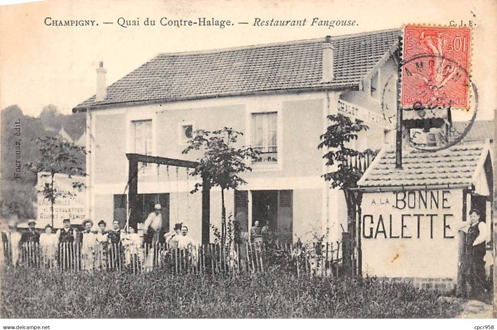 94 - CHAMPIGNY - SAN47076 - Quai Du Contre Halage - Restaurant Fangouse - Champigny Sur Marne