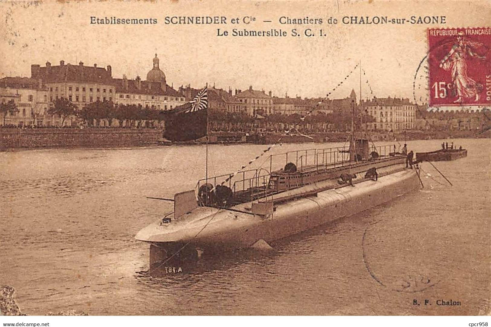 71 - CHALON SUR SAONE - SAN49272 - Etablissements Schneider Et Cie  - Chantiers - Le Submersible SCI - Chalon Sur Saone