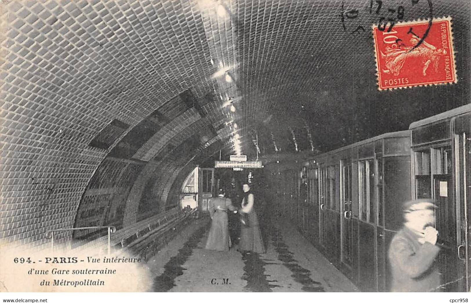 75 - PARIS - SAN49302 - Vue Intérieure D'une Gare Souterraine Du Métropolitain - Stations, Underground