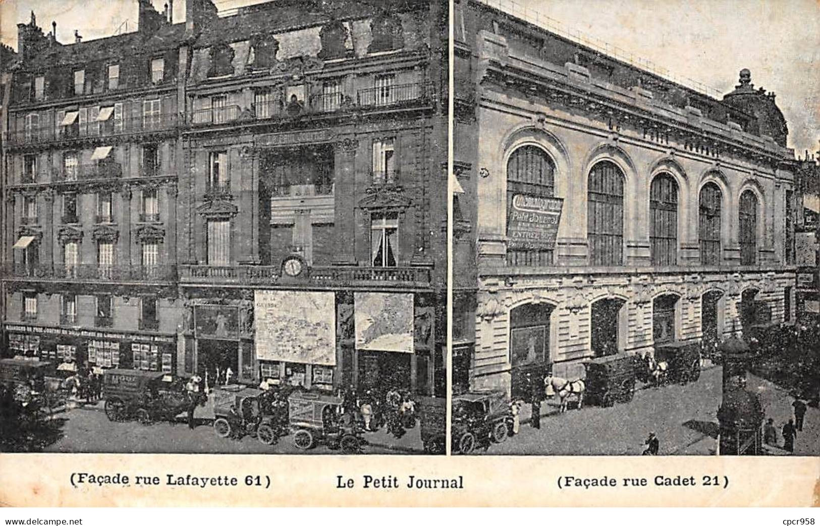 75009 - PARIS - SAN49323 - Le Petit Journal - Façade Rue Lafayette - Façade Rue Cadet - Arrondissement: 09
