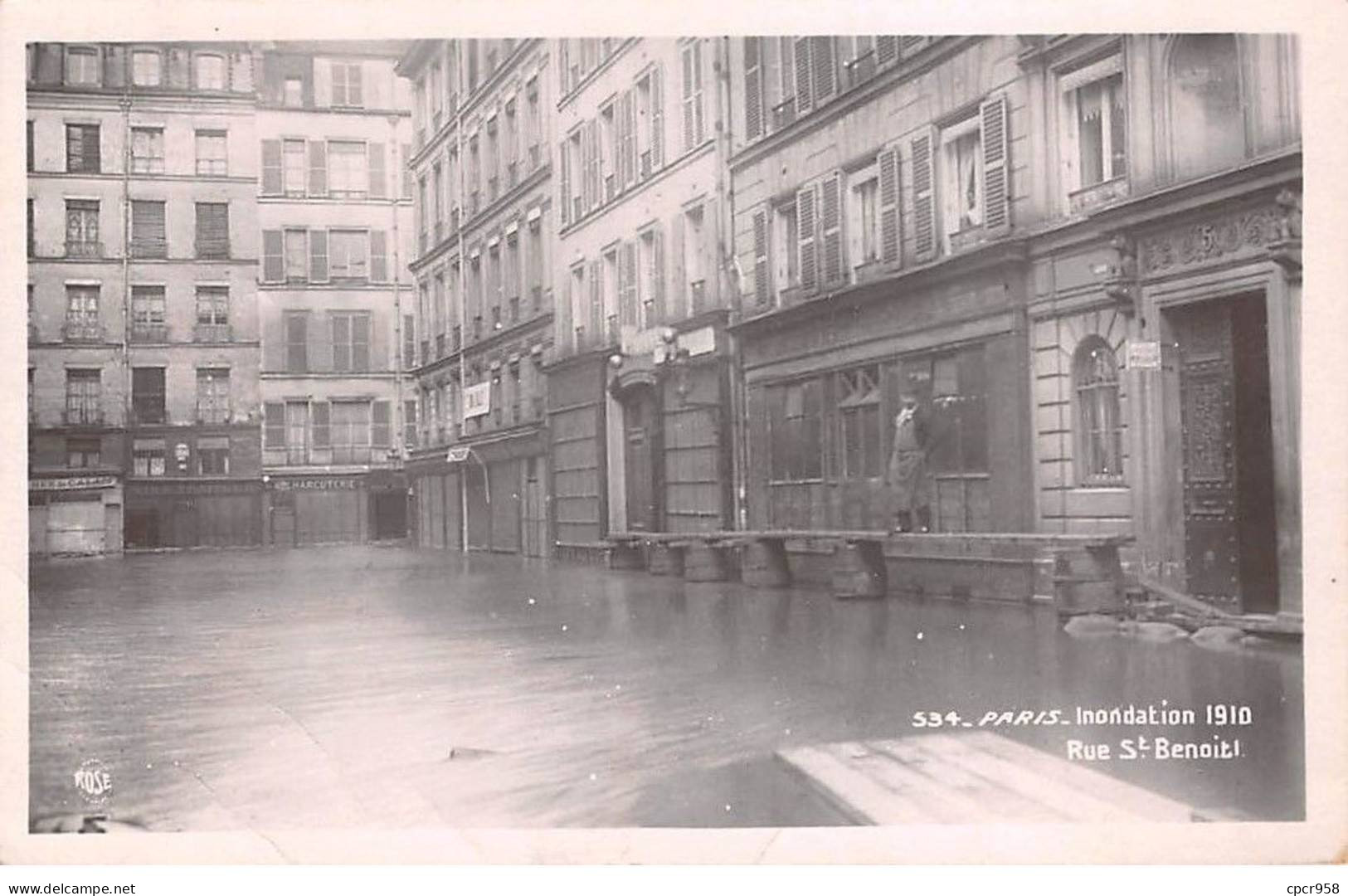 75006 - PARIS - SAN49316 - Inondation 1910 - Rue St Benoit - Distrito: 06