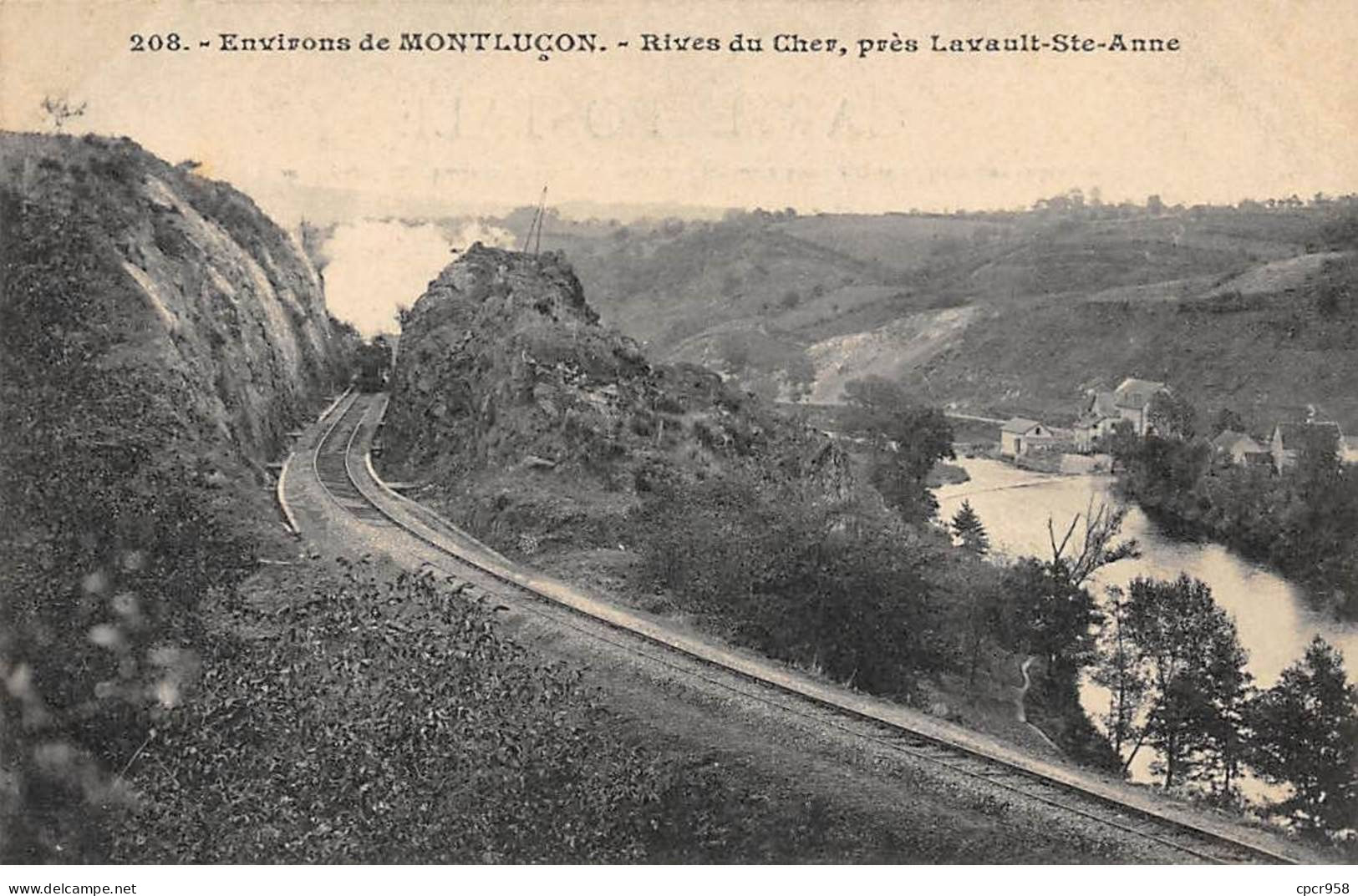 03 - MONTLUCON - SAN45835 - Les Environs - Rives Du Cher - Près Lavault Ste Anne - Train - Montlucon