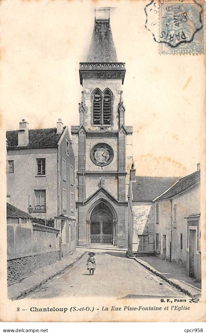 78 - CHANTELOUP - SAN46865 - La Rue Pisse Fontaine Et L'Eglise - Chanteloup Les Vignes