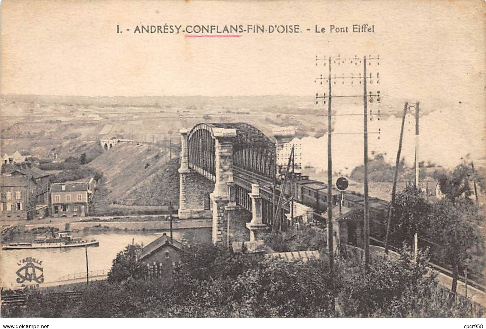 78 - ANDRESY CONFLANS FIN D OISE - SAN46872 - Le Pont Eiffel - Train - Andresy