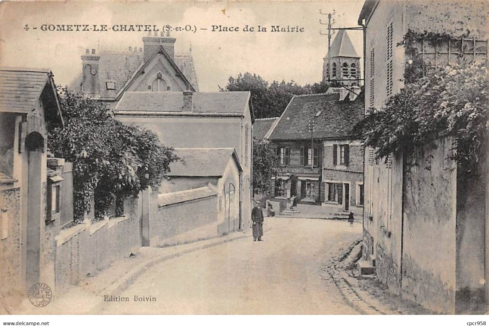 91 - GOMETZ LE CHATEL - SAN47014 - Place De La Mairie - Sonstige & Ohne Zuordnung