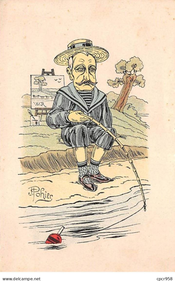 Politique - N°84217 - Rohier - Homme Pêchant - Satirical