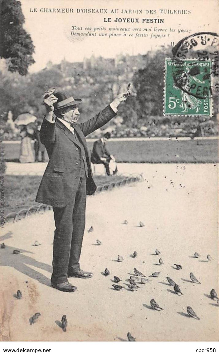 75 - PARIS - SAN54720 - Le Charmeur D'oiseaux Au Jardin Des Tuileries - Le Joyeux Festin - Métier - Ambachten In Parijs