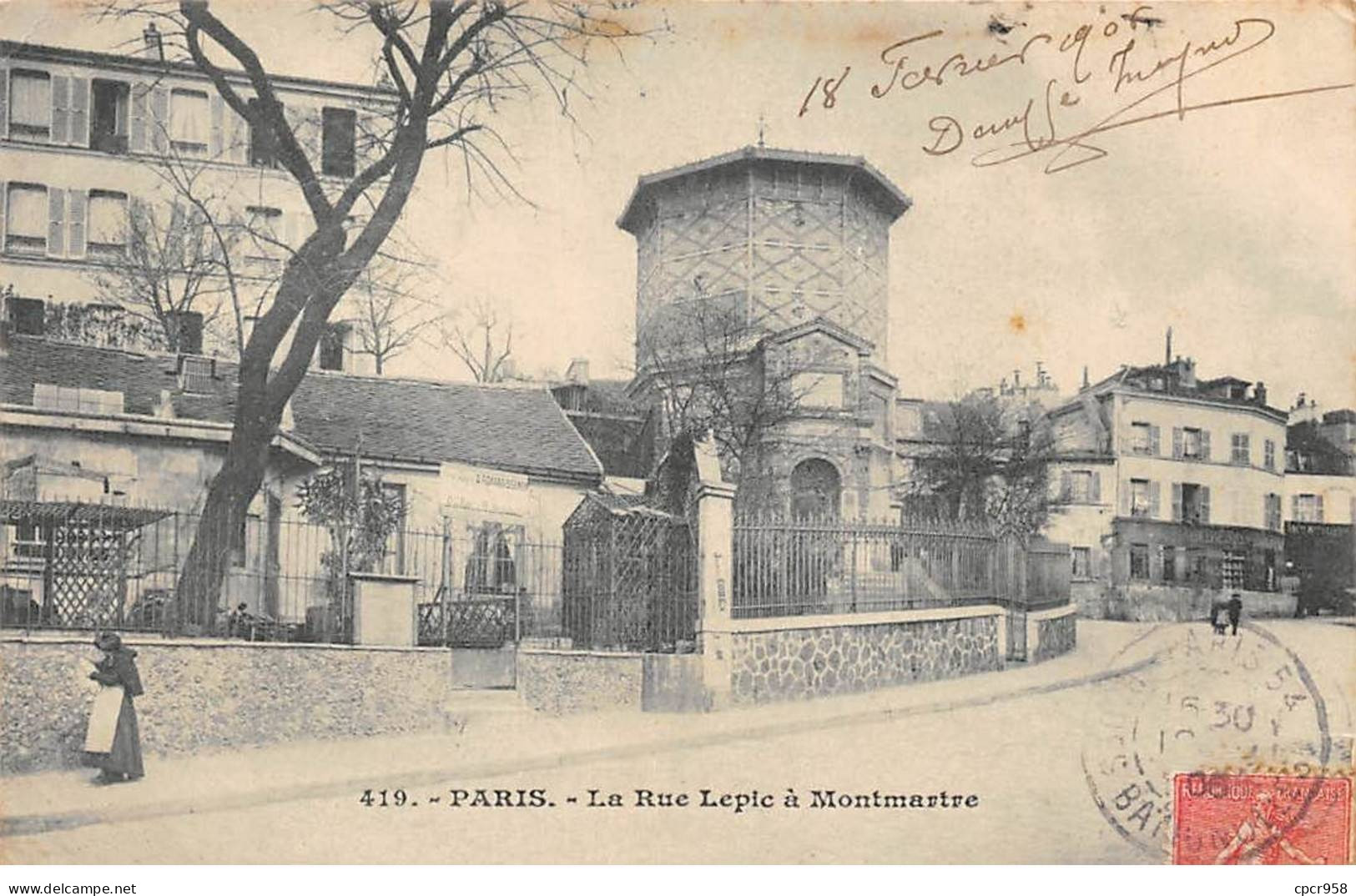 75018 - PARIS - SAN54739 - La Rue Leple à Montmartre - Arrondissement: 18