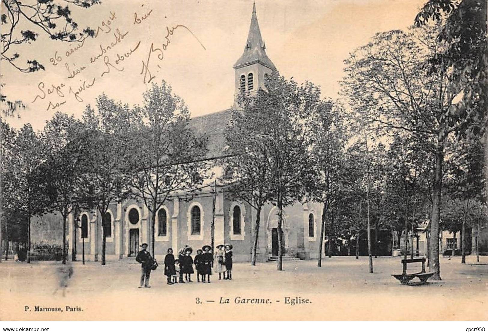 92 - LA GARENNE - SAN54871 - Eglise - Pli - La Garenne Colombes