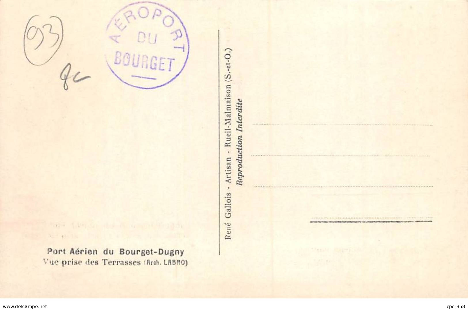 93 - BOURGET DUGNY  - SAN54876 - Port Aérien - Vue Prise Des Terrasses - Le Bourget