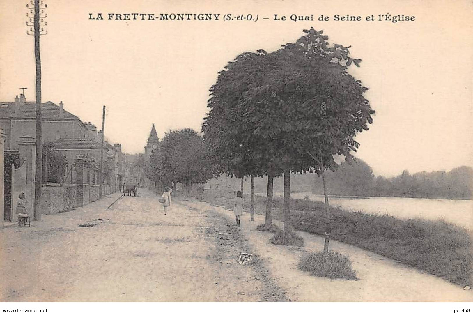 95 - LA FRETTE MONTIGNY - SAN54902 - Le Quai De Seine Et L'Eglise - La Frette-sur-Seine