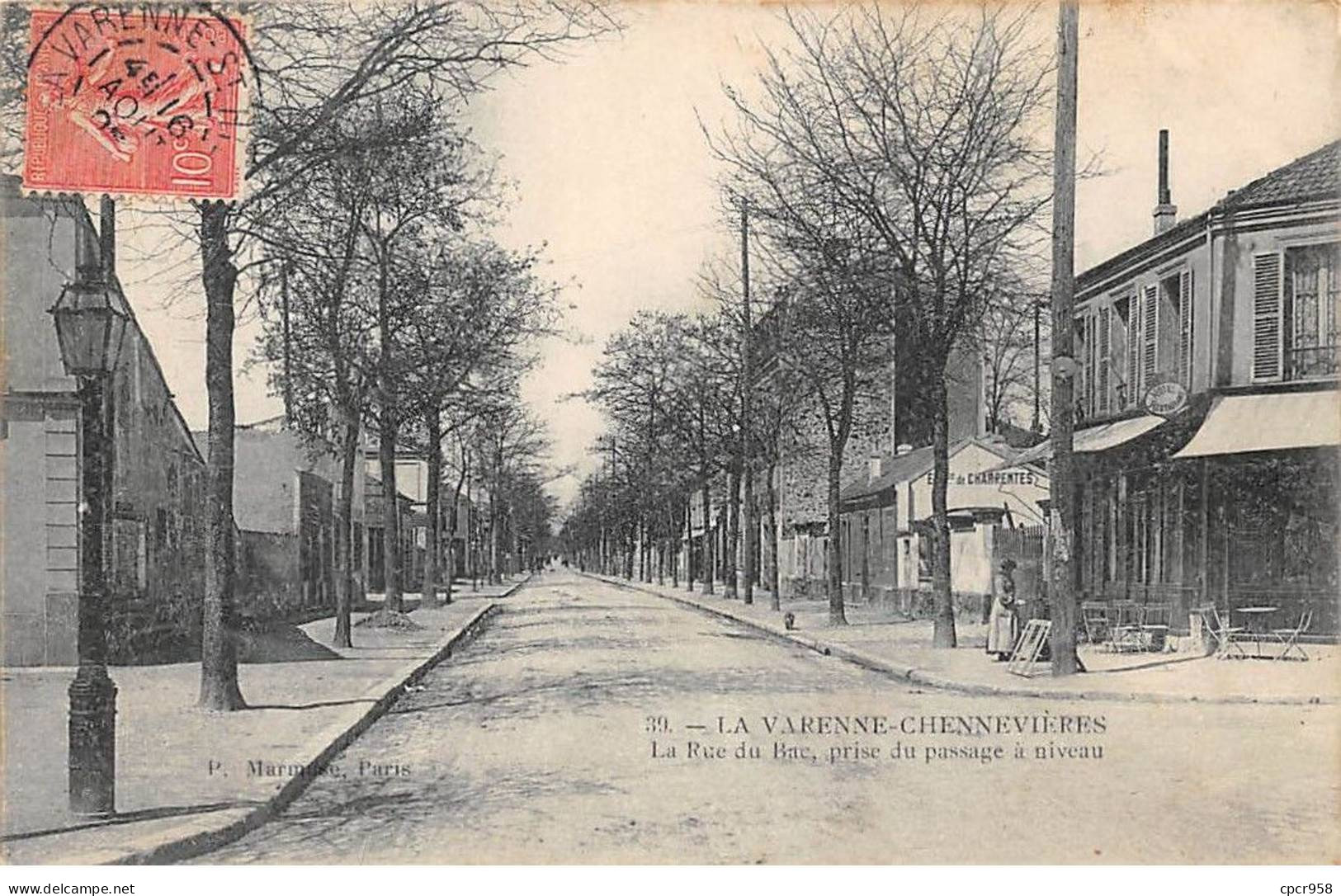 94 - LA VARENNE CHENNEVIERES - SAN54894 - La Rue Du Bac - Prise Du Passage à Niveau - Chennevieres Sur Marne