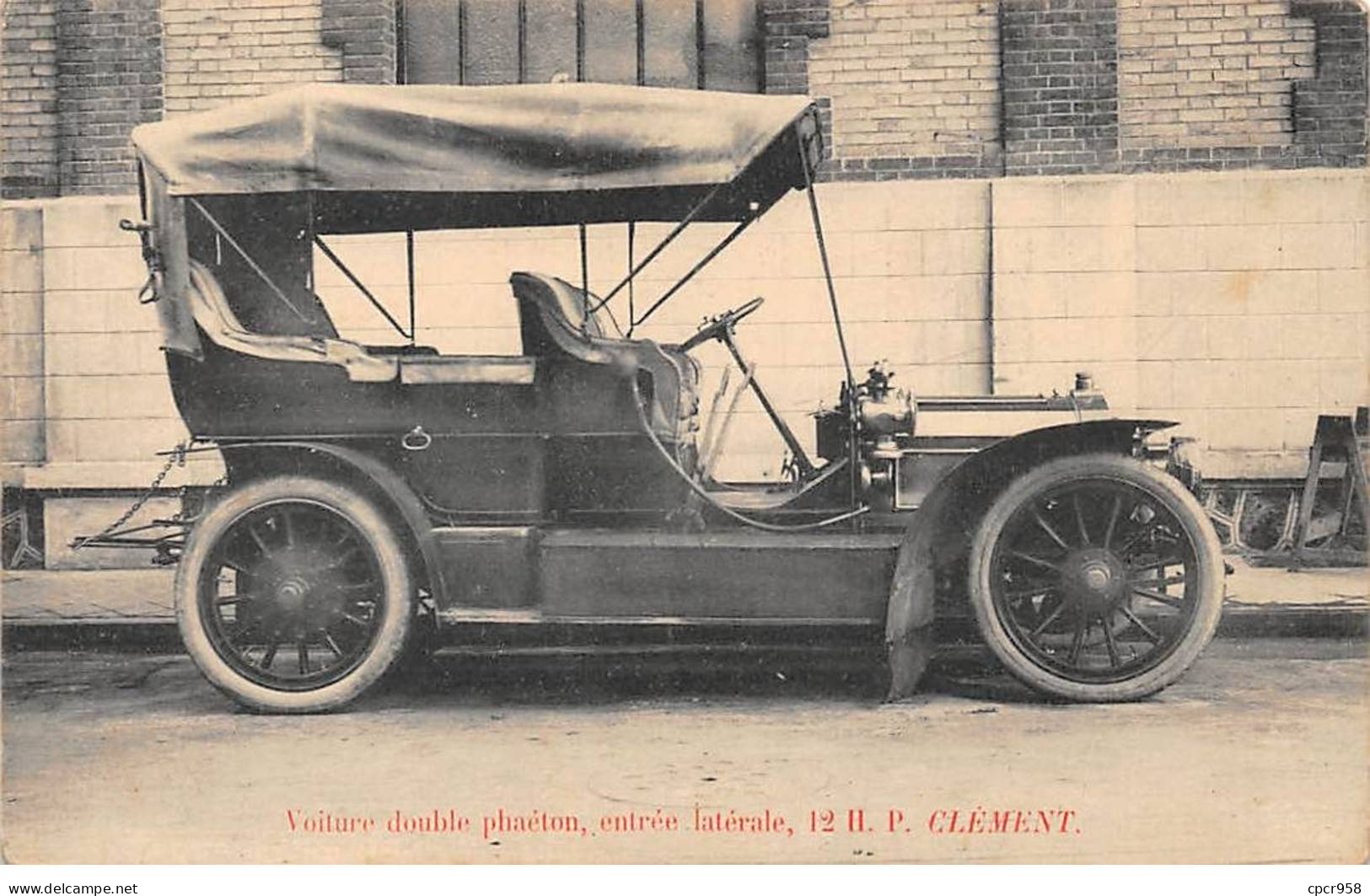 AUTOMOBILE - SAN56246 - Voiture Double Phaéton, Entrée Latérale - 12 HP Clément - Sonstige & Ohne Zuordnung