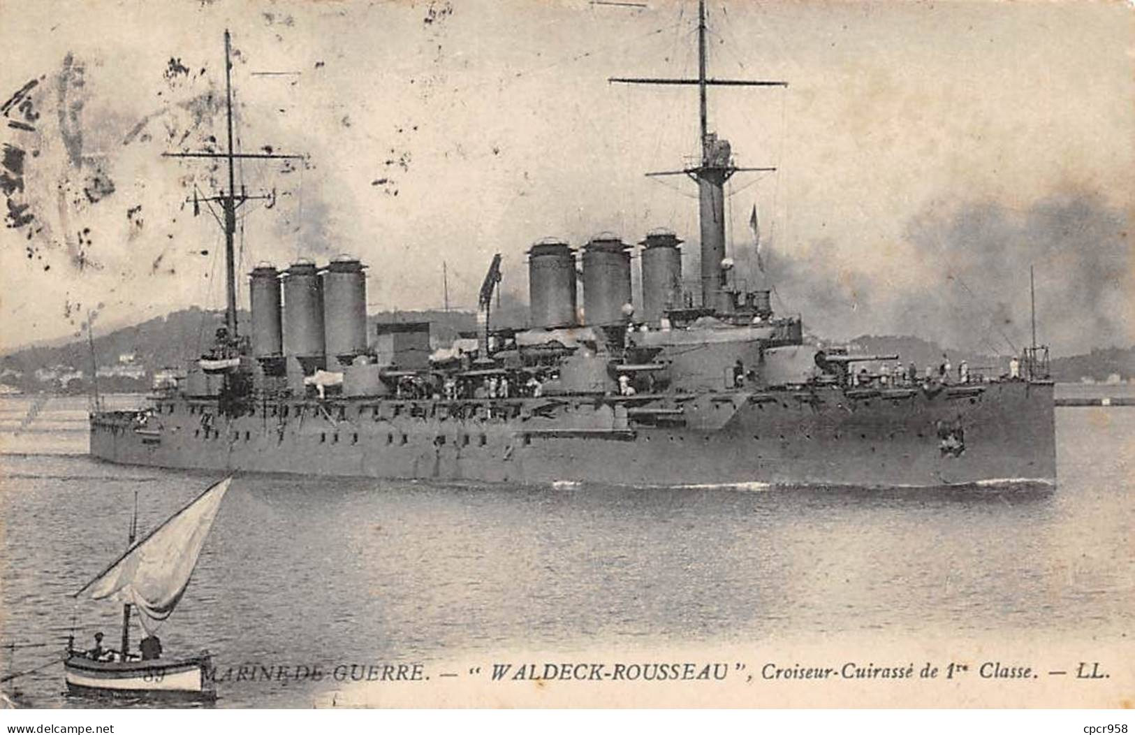 BATEAUX - SAN56258 - Marine De Guerre - "Waldeck Rousseau" - Croiseur Cuirassé De 1re Classe - Paquebote