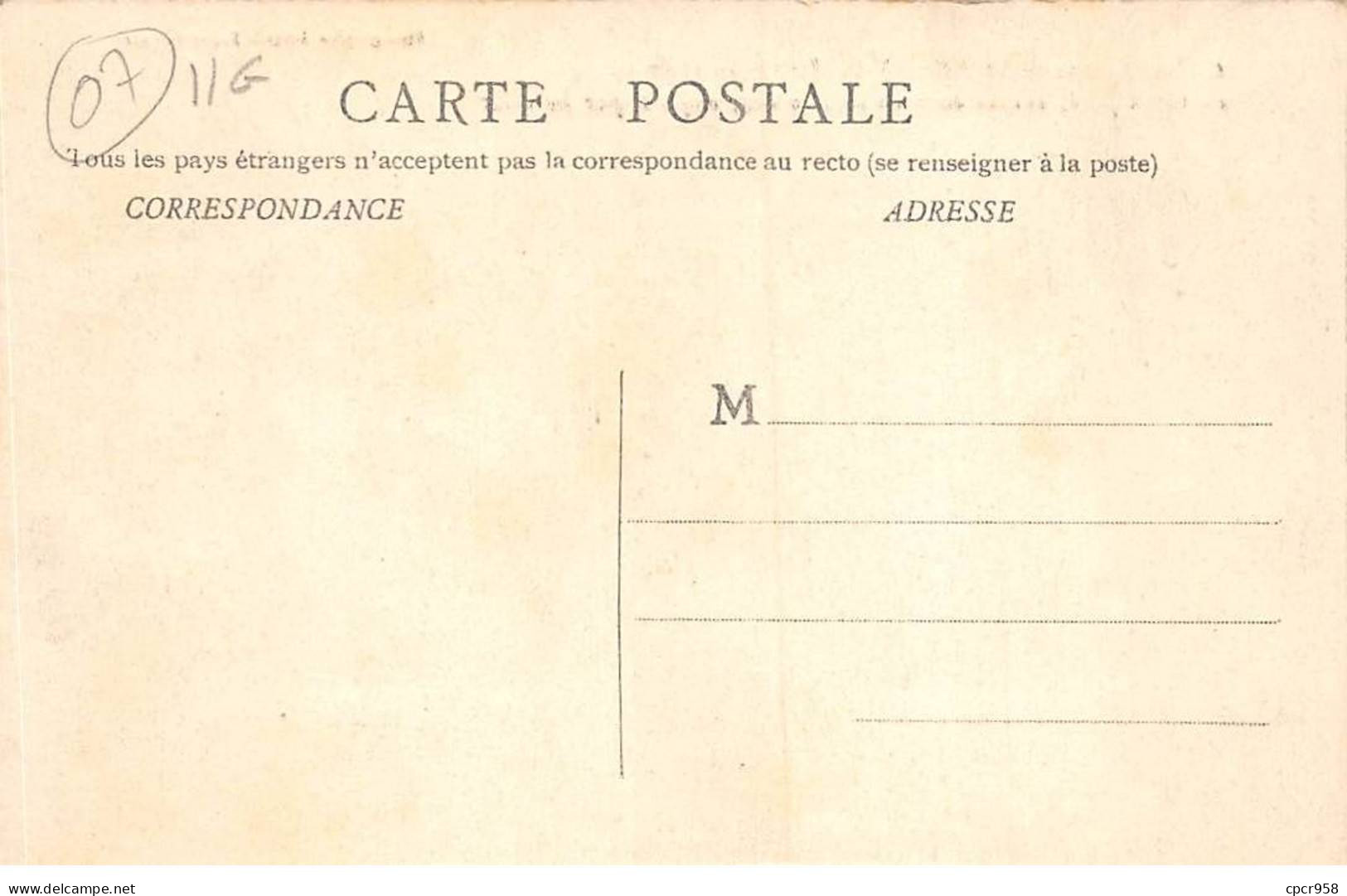 07 - ST PERAY - SAN45859 - Inondation Du 8 Octobre 1907 - Le Vieux Pont Datant Environ De 400 Ans Emporté Par Les Eaux - Saint Péray