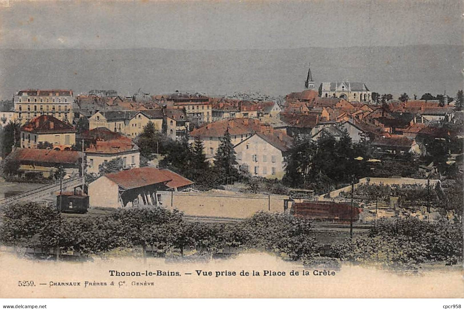74 - THONON LES BAINS - SAN46701 - Vue Prise De La Place De La Crète - Thonon-les-Bains