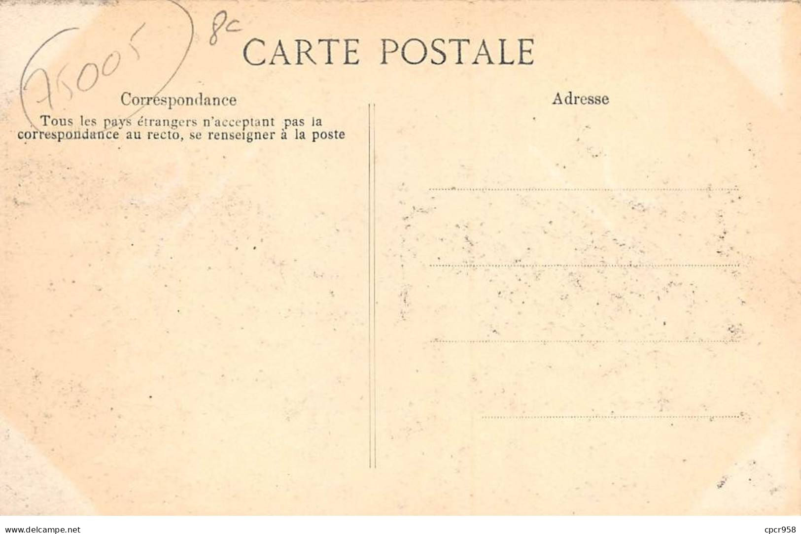 75005 - PARIS - SAN46707 - Intérieur Du N°3 De La Rue Du Fer à Moulin - 30 Janvier 1910 - Distretto: 05