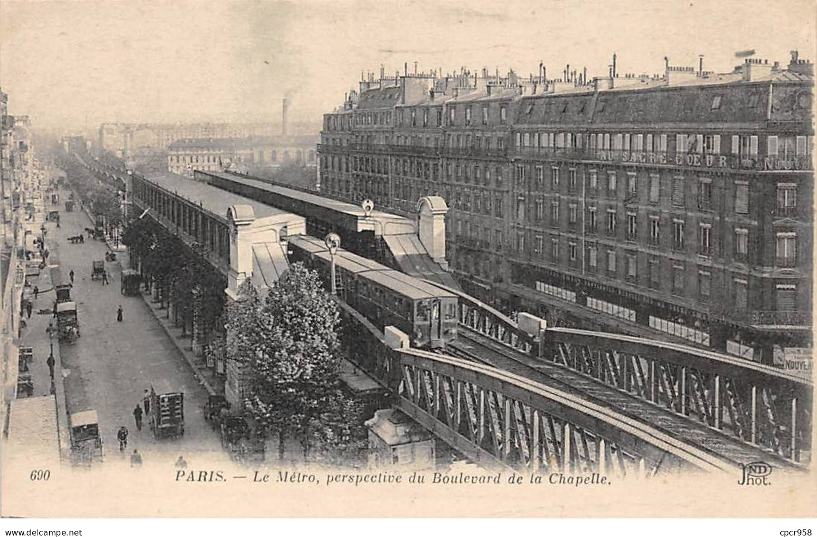75018 - PARIS - SAN46723 - Le Métro - Perspective Du Boulevard De La Chapelle - Arrondissement: 18