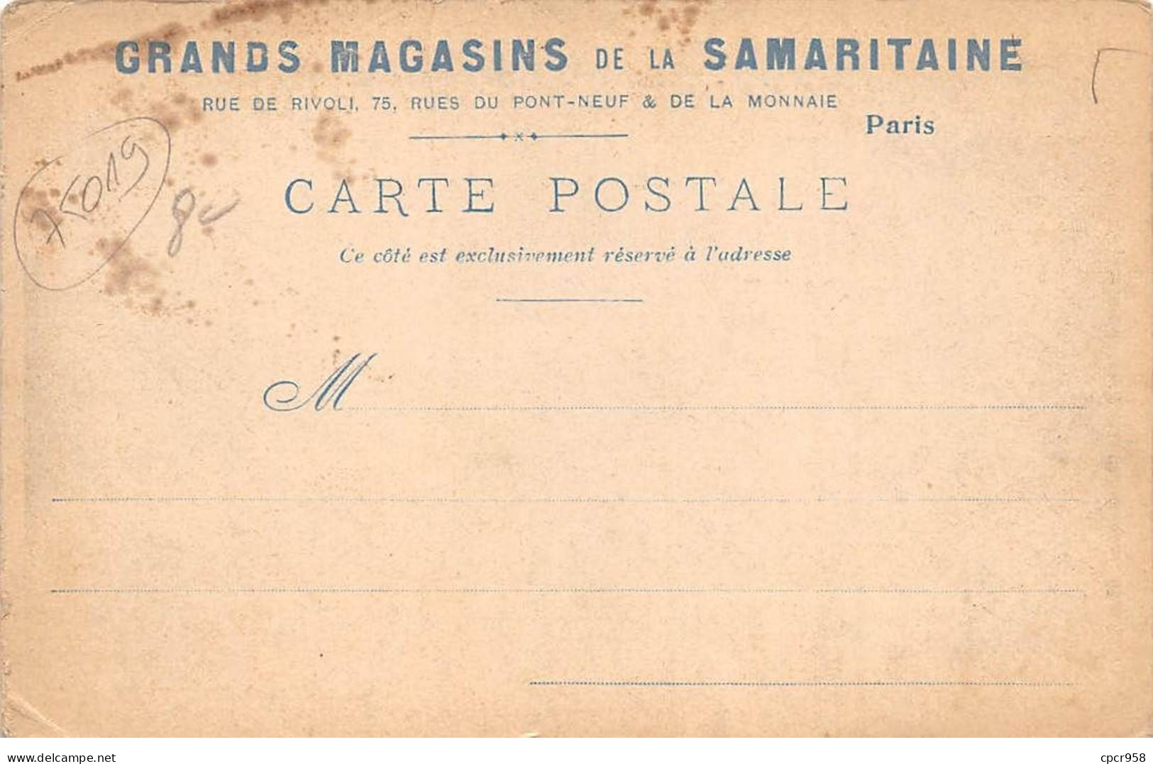 75019 - PARIS - SAN46724 - Grands Magasins De La Samaritaine - Abattoirs De La Villette - District 19